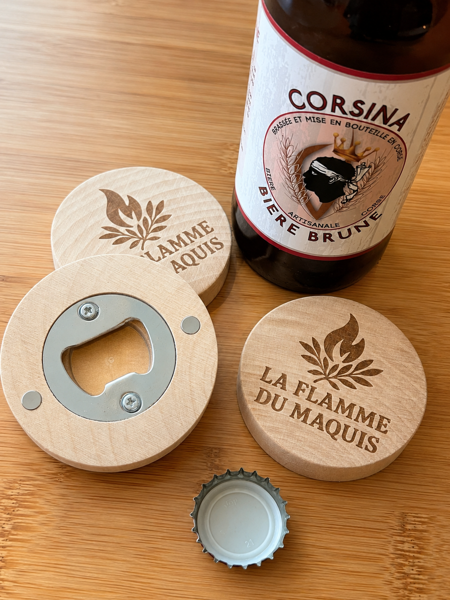 Ouvre-bouteilles magnétique - la flamme du maquis
